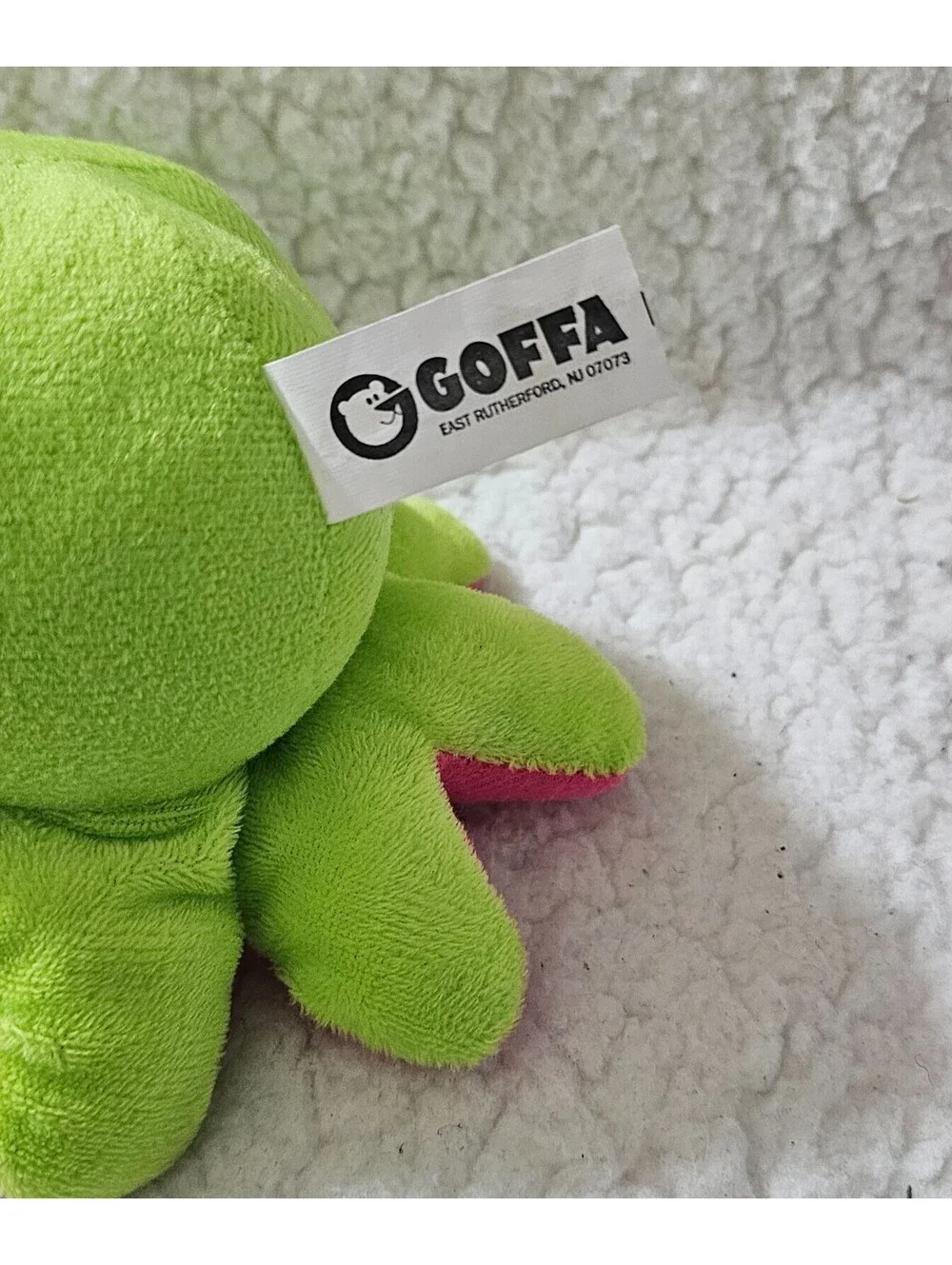 Goffa Octopus Plush Toy Green & Pink Smiling Stuffed Animal 5